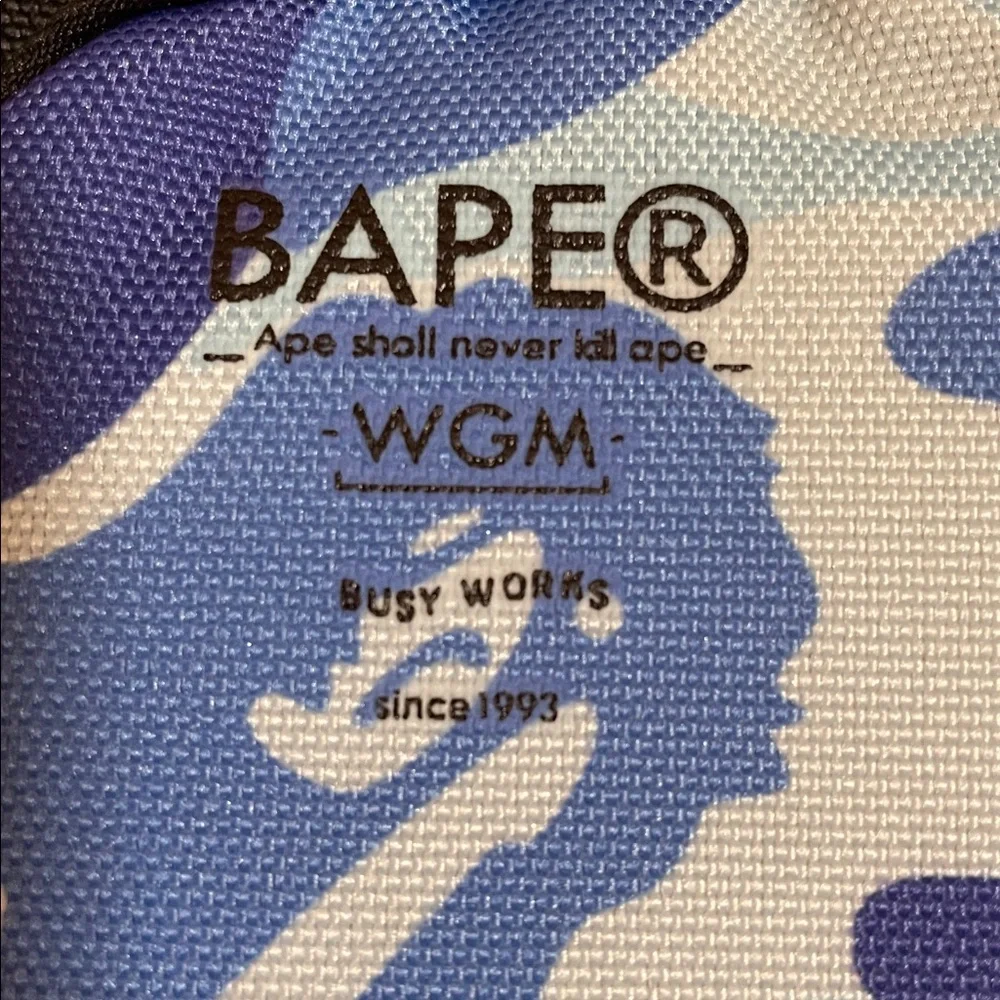 BAPE Blue ABC Camo Small Shoulder Bag Unisex (Brand New) - Picture 9 of 14
